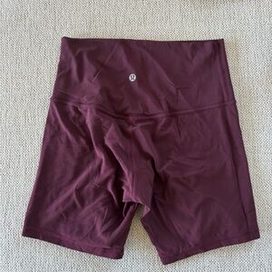 lululemon athletica Maroon Bike Shorts
